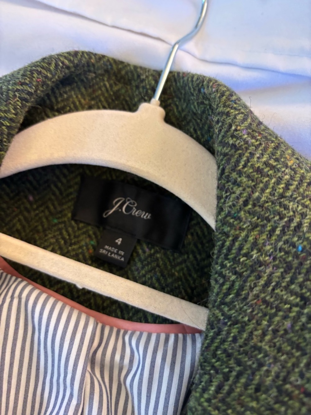 J. Crew Parke Green herringbone Tailored wool Blazer - Picture 9 of 11